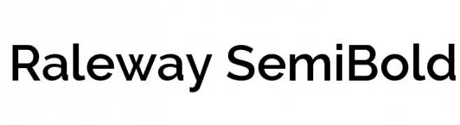 Raleway SemiBold  les polices de caractères gratuit tlcharger
