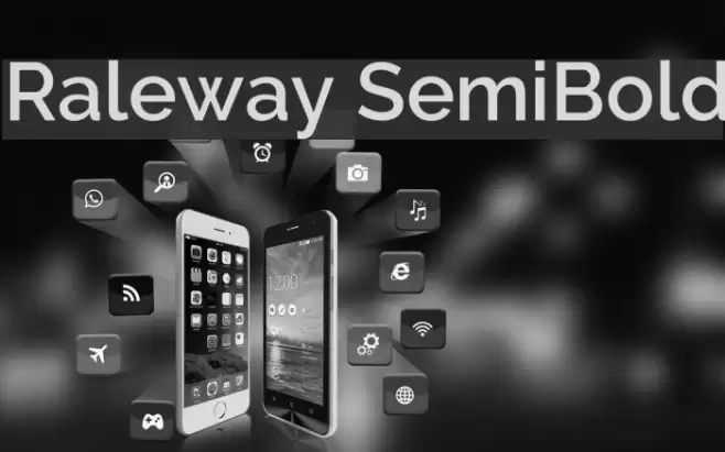 Raleway SemiBold Font examples
