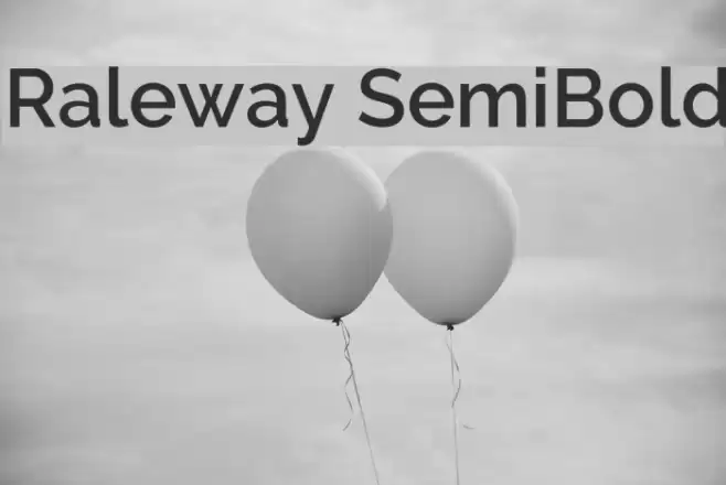 Raleway SemiBold Font examples