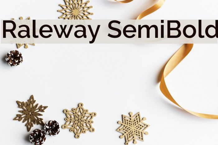 Raleway SemiBold Font examples