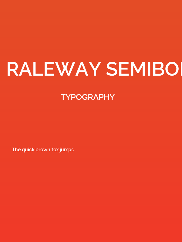 Raleway SemiBold Poster