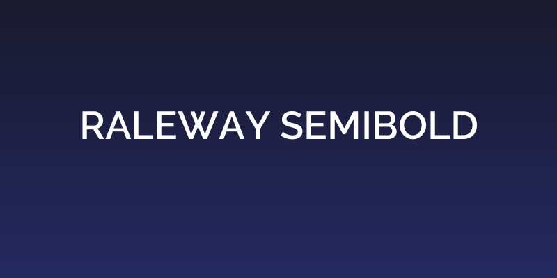 Raleway SemiBold Social Header