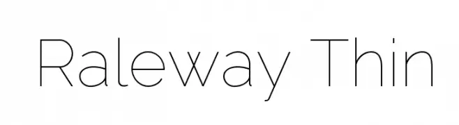 Raleway Thin  नि: शुल्क फ़ॉन्ट्स डाउनलोड