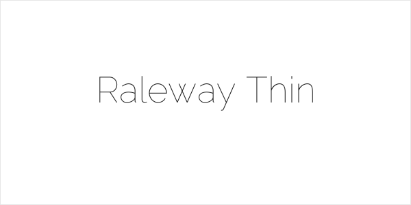 Raleway Thin Logo