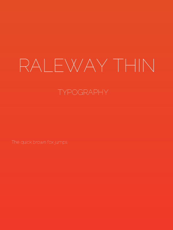 Raleway Thin Poster