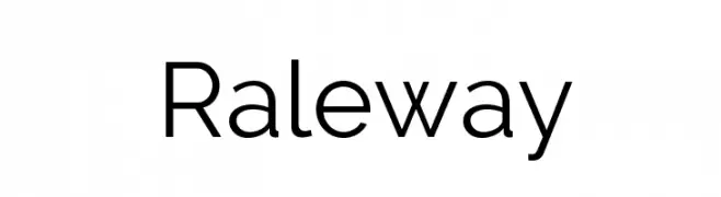 Raleway  Frei Schriftart Herunterladen