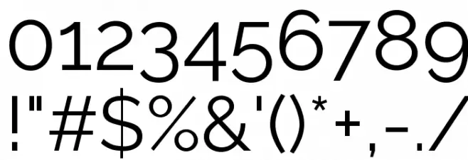 Raleway Font OTHER CHARS