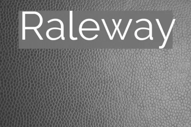 Raleway Font examples