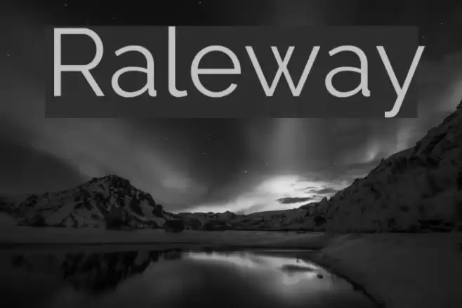 Raleway Font examples