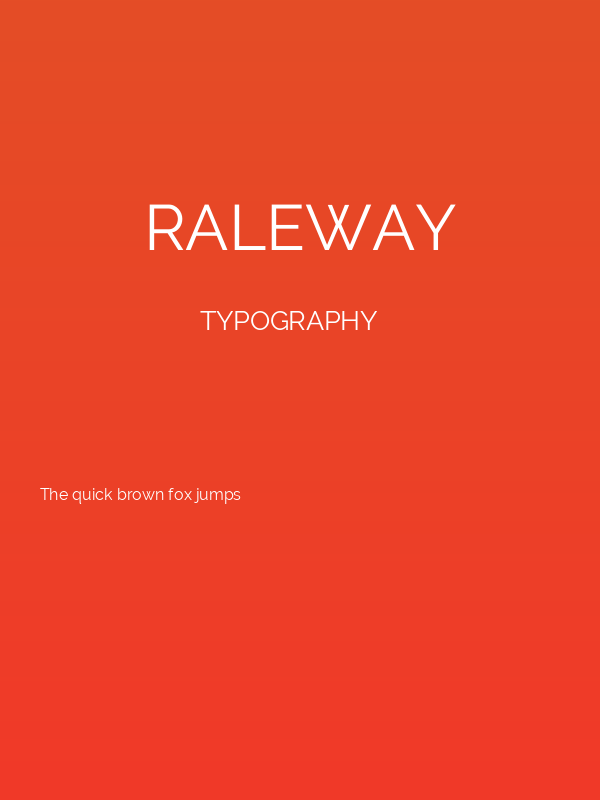 Raleway Poster