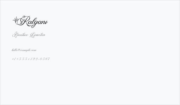 Ralgani Business Card