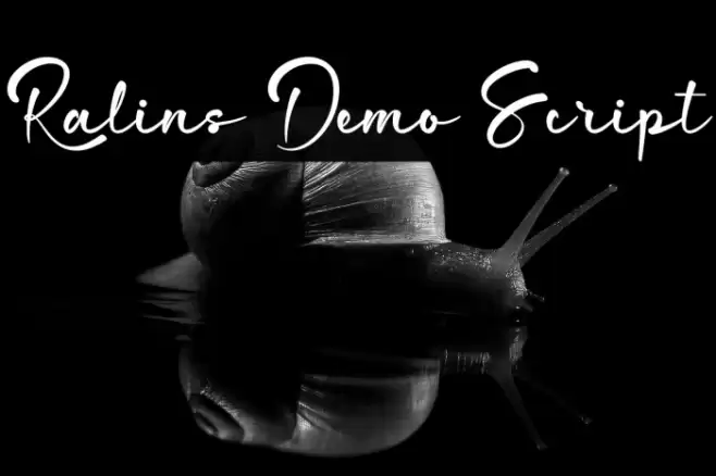 Ralins Demo Script Font examples