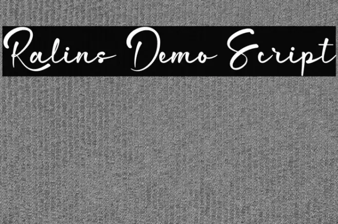 Ralins Demo Script Font examples