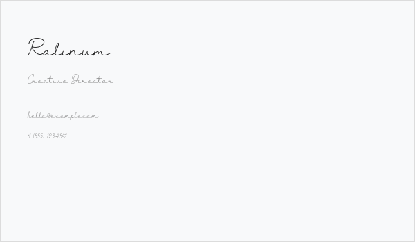 Ralinum Business Card