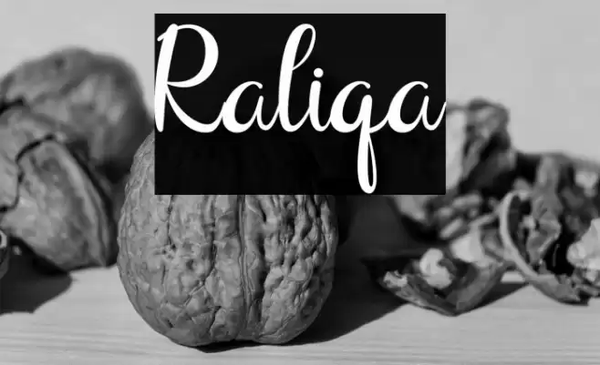 Raliqa Font examples