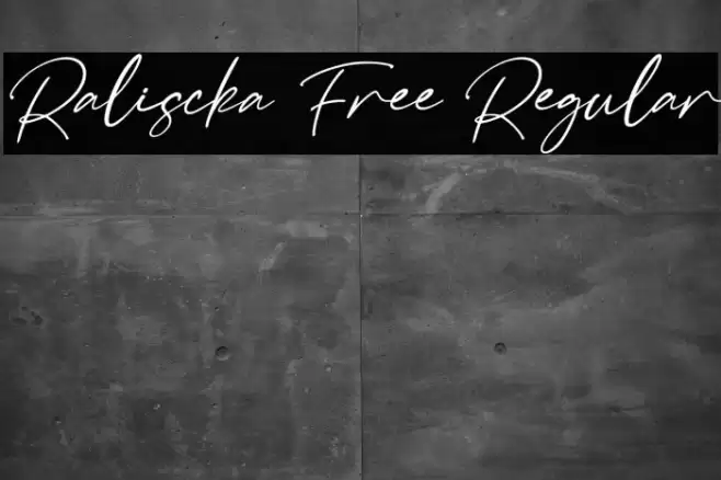 Raliscka Free Regular Font examples