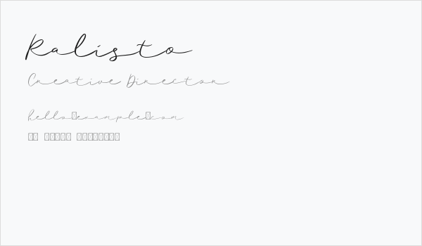 Ralisto Business Card