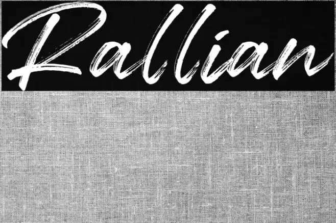 Rallian Шрифта examples
