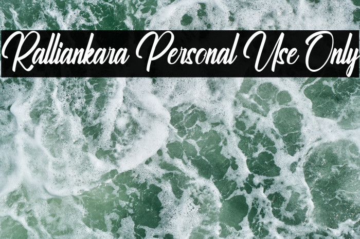 Ralliankara Personal Use Only Fonte examples