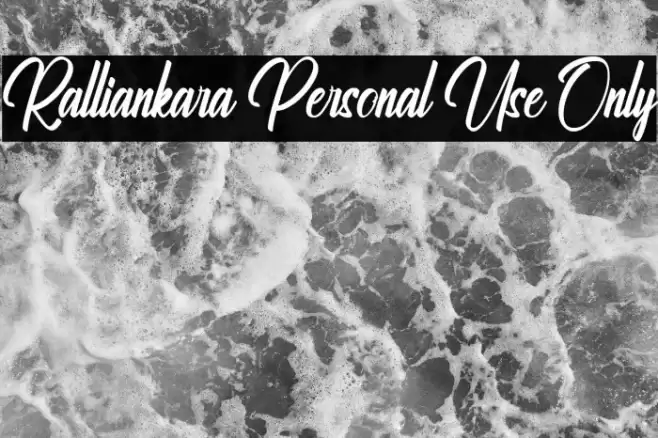 Ralliankara Personal Use Only フォント examples
