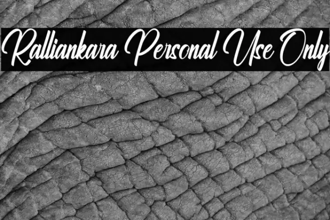 Ralliankara Personal Use Only フォント examples