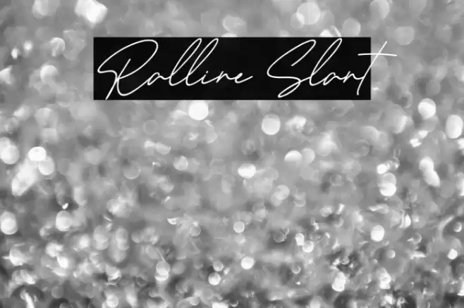 Ralline Slant Font examples