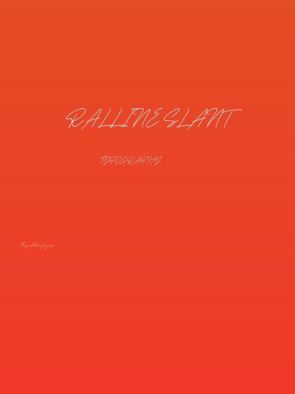 Ralline Slant Poster