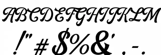 RallingtonDEMO Script Font OTHER CHARS