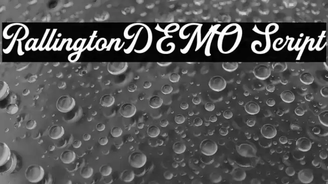 RallingtonDEMO Script Font examples
