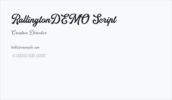 RallingtonDEMO Script Business Card