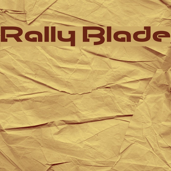 Rally Blade Font examples