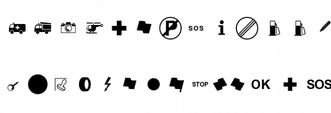 Rally Symbols Polices MAJUSCULES