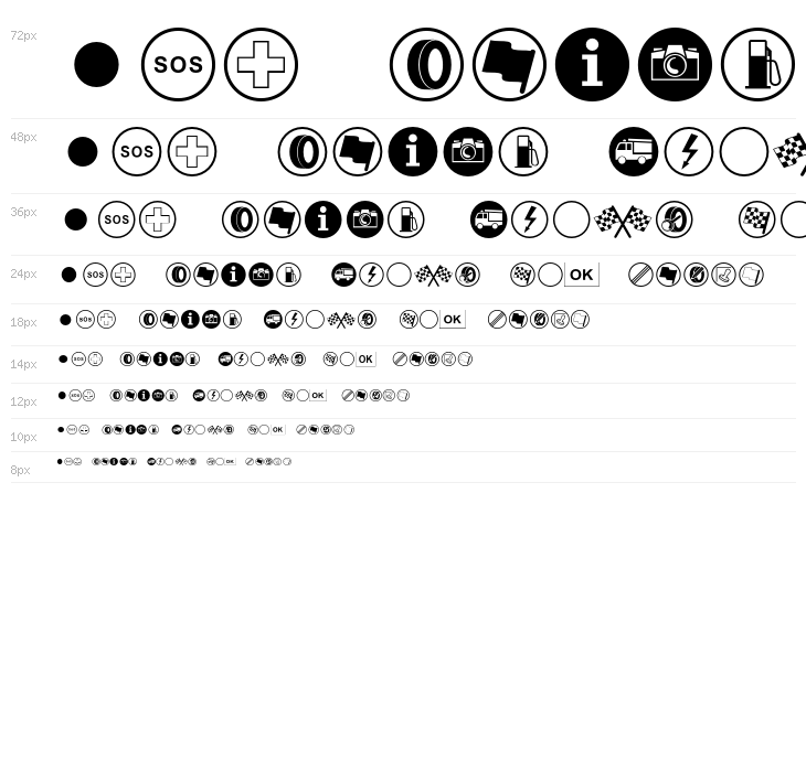 Rally Symbols Waterfall