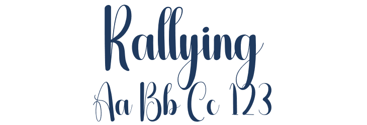 Rallying Font Preview