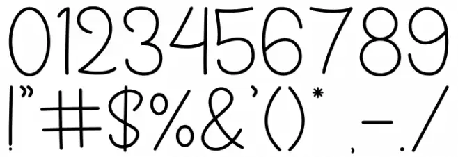 Raloria Font OTHER CHARS