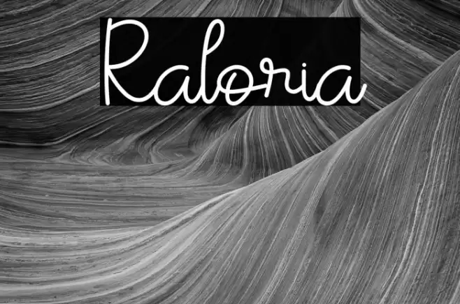 Raloria Font examples