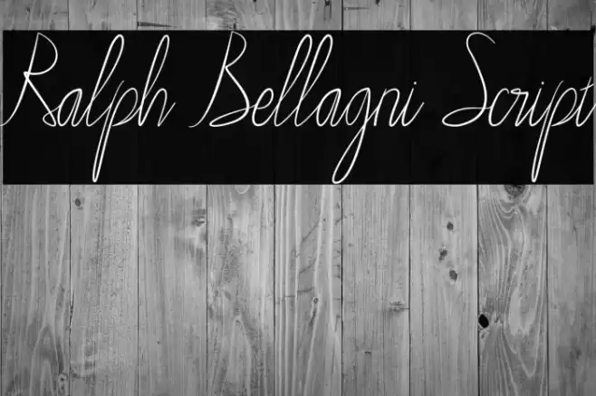 Ralph Bellagni Script Caratteri examples