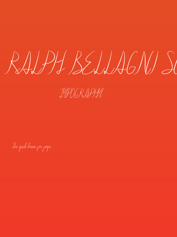 Ralph Bellagni Script Poster