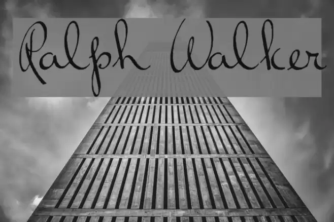 Ralph Walker Font examples