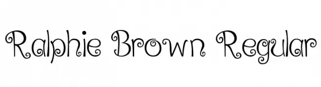 Ralphie Brown Regular  नि: शुल्क फ़ॉन्ट्स डाउनलोड