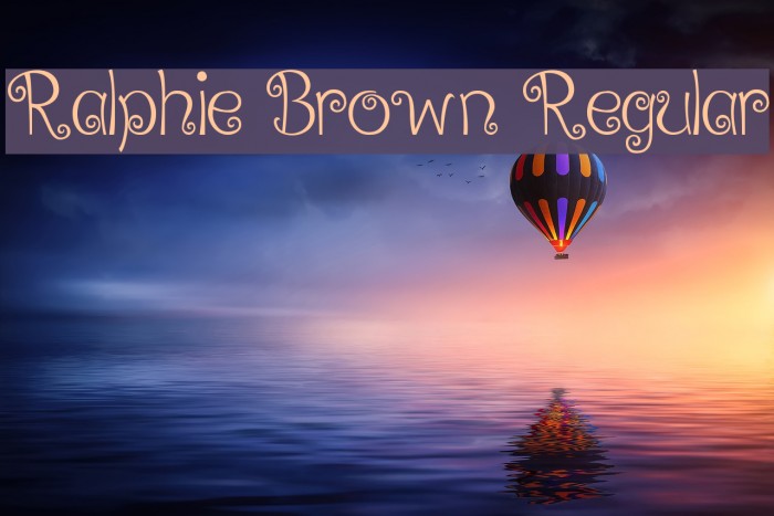 Ralphie Brown Regular Font examples