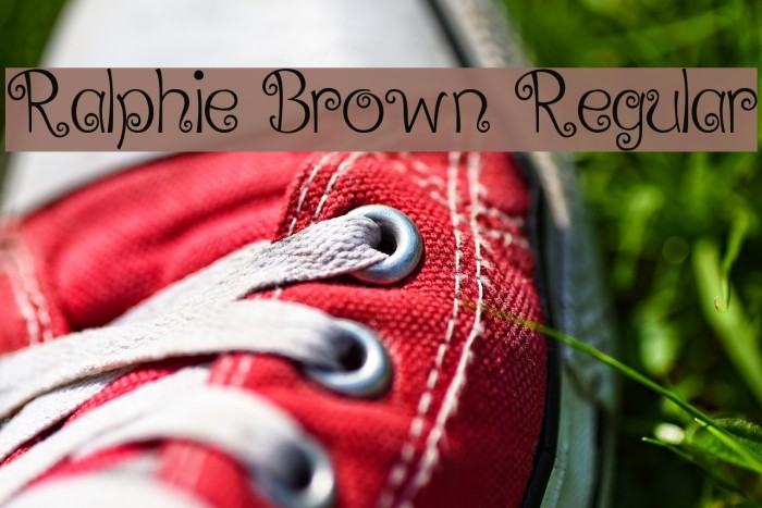 Ralphie Brown Regular Font examples