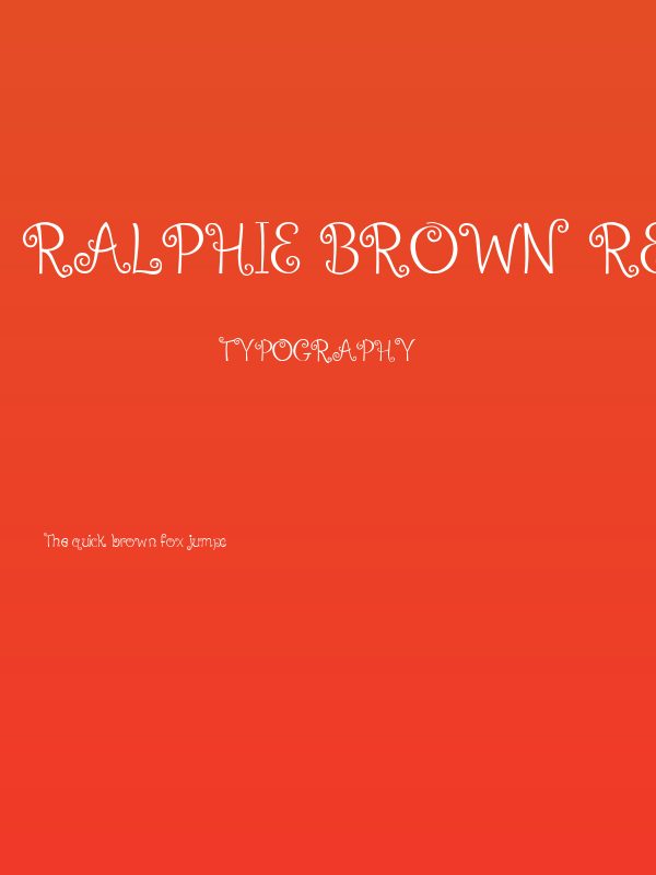 Ralphie Brown Regular Poster