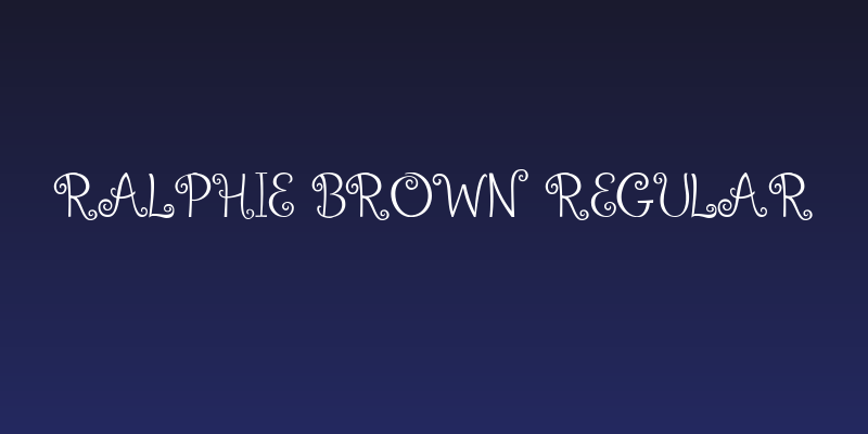 Ralphie Brown Regular Social Header