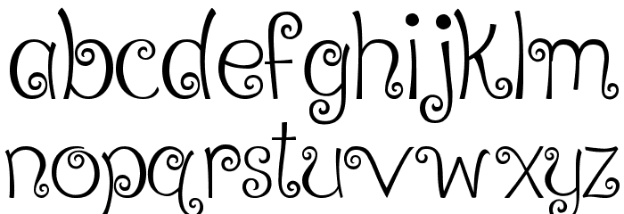 Ralphie Brown Regular Font LOWERCASE