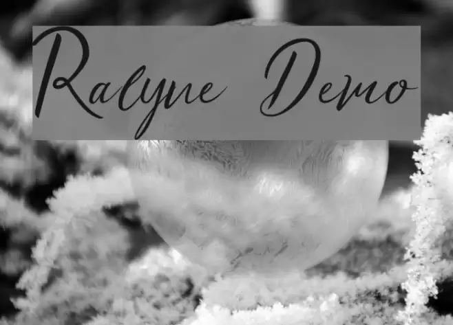 Ralyne Demo Font examples