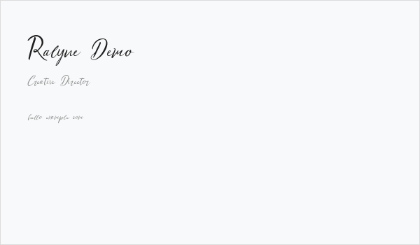 Ralyne Demo Business Card