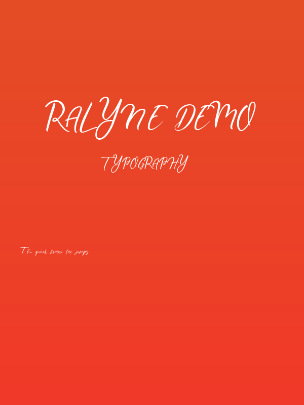 Ralyne Demo Poster
