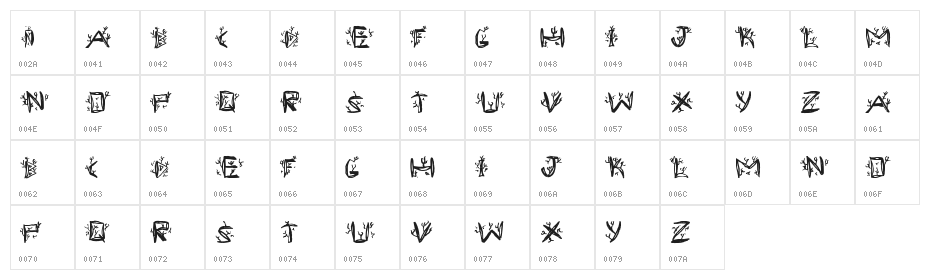 Ramada1 Character Map
