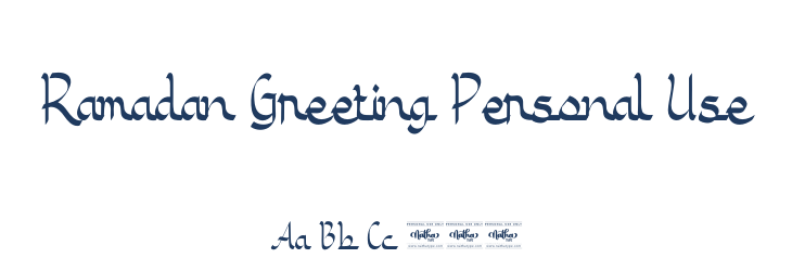 Ramadan Greeting Personal Use Font Preview